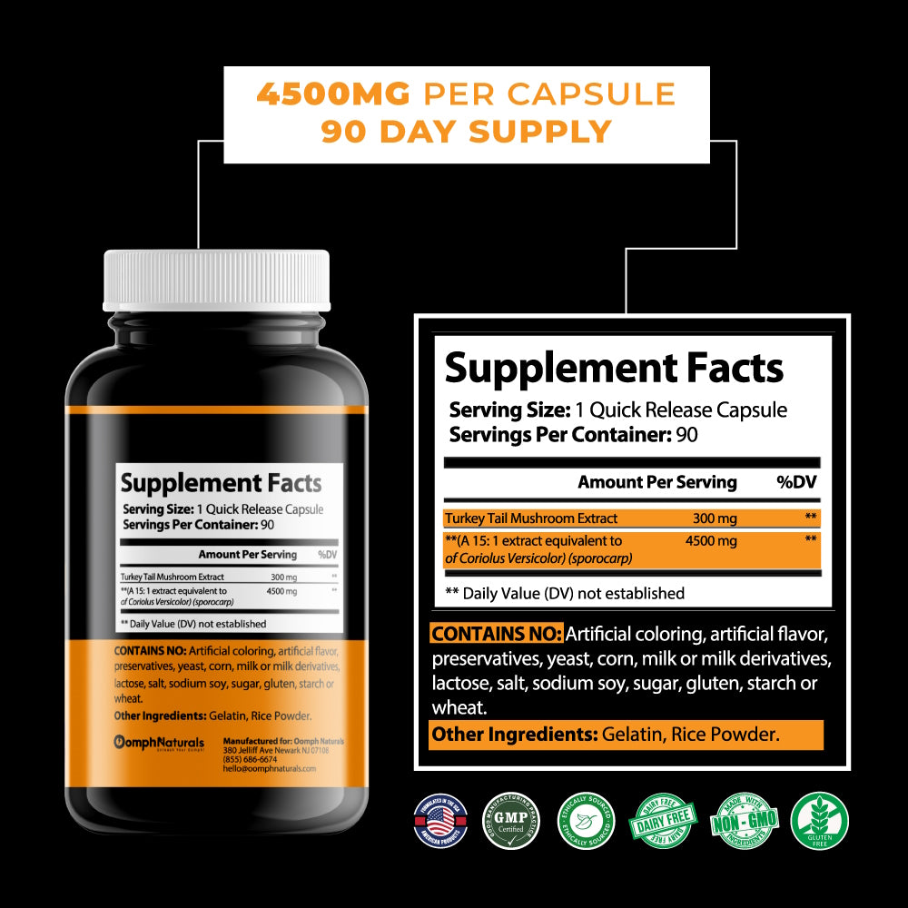 Turkey Tail Mushroom Capsules