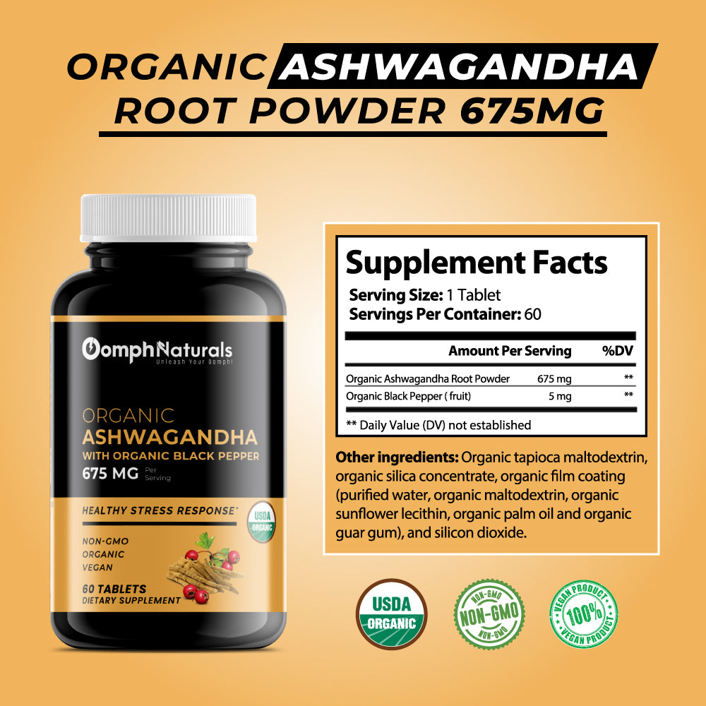 Organic Ashwagandha Capsules – Oomph Naturals