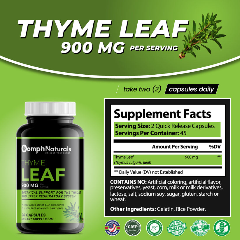Thyme Leaf Capsules Oomph Naturals